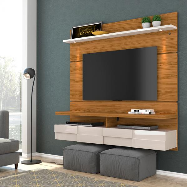 Painel Bancada Suspensa Lana 160 Naturale Off White